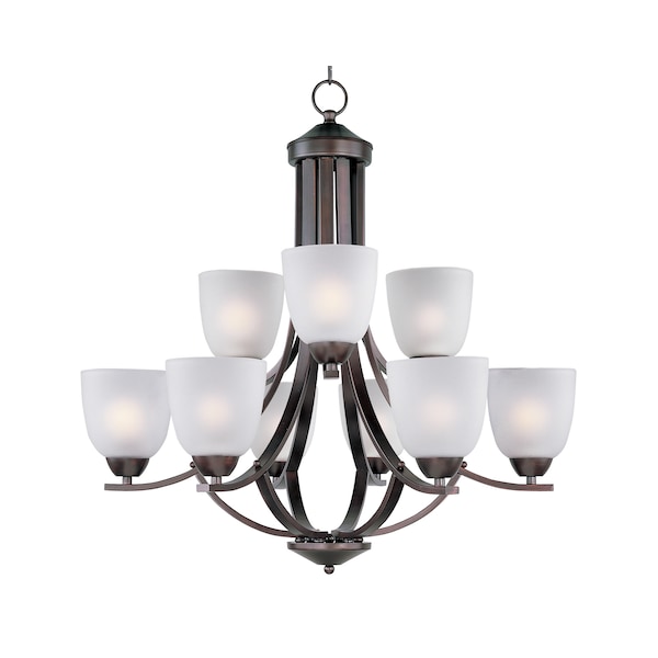 Maxim Lighting Axis 9-Light 28" Wide Oil Rubbed Bronze Chandelier 11226FTOI - main